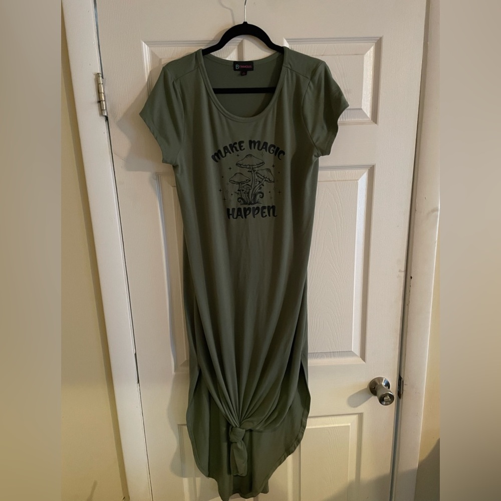 Mushroom T-Shirt Style Dress
